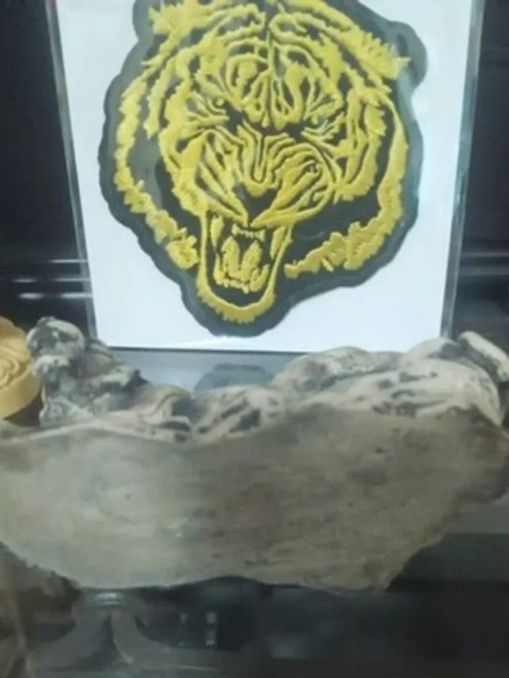 Vintage Resin Crouching Tiger Statue Small 4 Inch Figurine Shelf Desk Home Decor